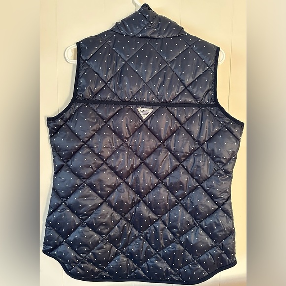 Columbia PFG Harborside Diamond Quilted Vest Polka Dot Womens Size Medium - Picture 2 of 6